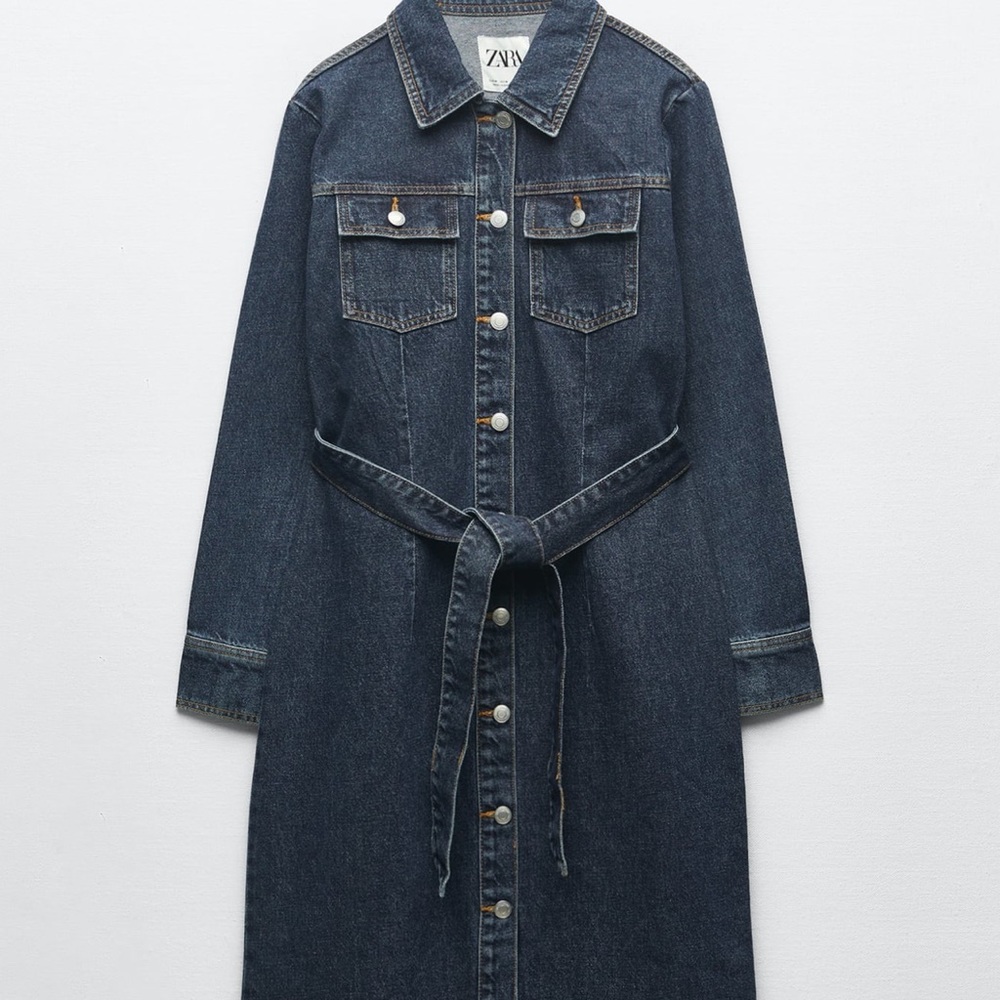 Zara Denim Midi Dress